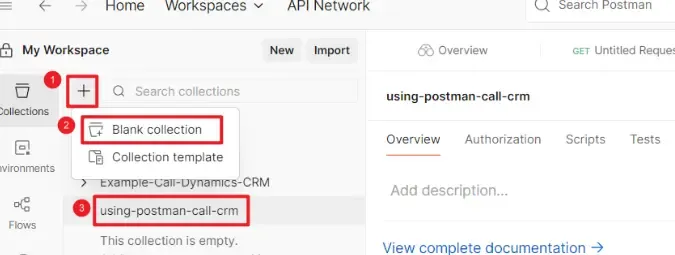 Postman新建Collection