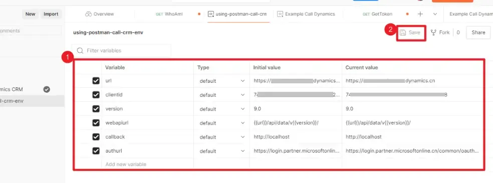 Postman添加环境变量
