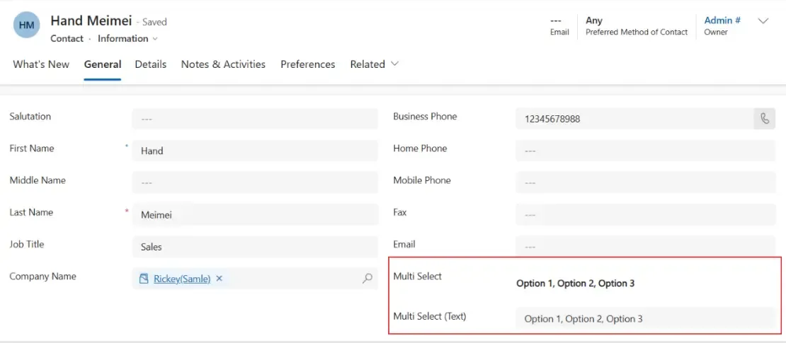 Contact实体上的gdh_multi_select和gdh_multi_select_text字段
