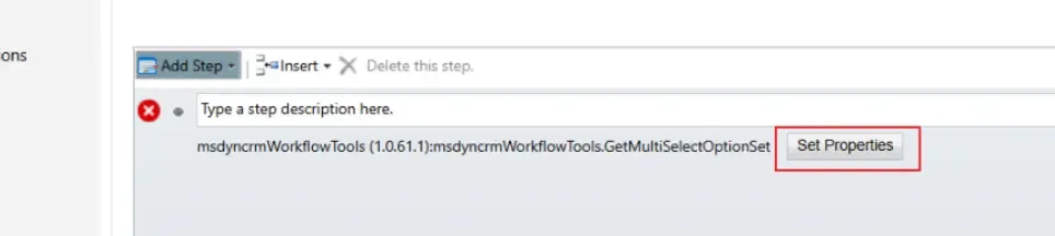 点击 Set Properties