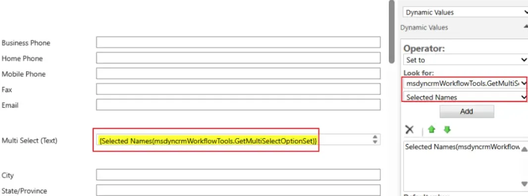 为 Multi Select（Text）赋值