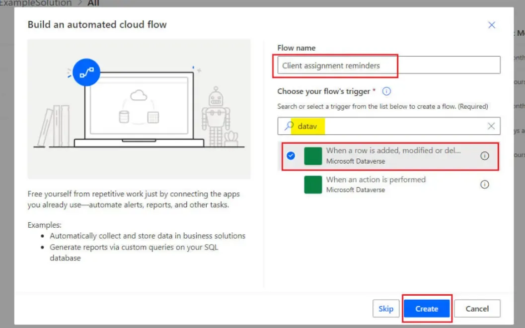 新建Cloud Flow-步骤2