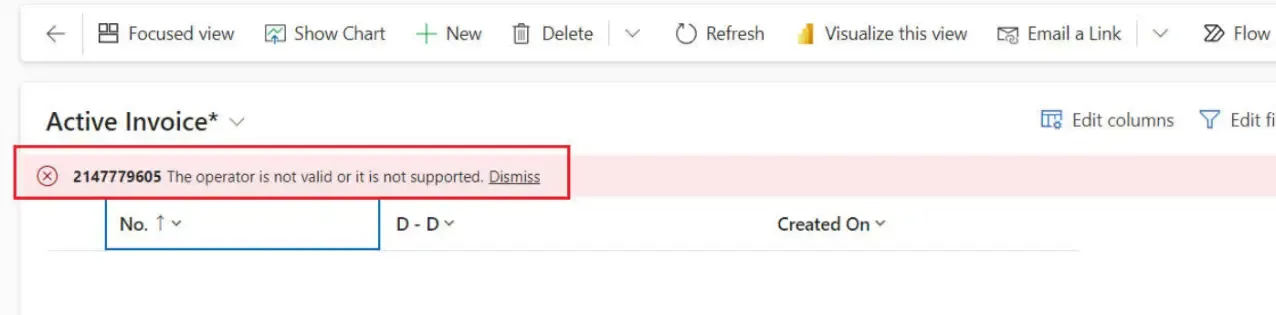 出现异常：2147779605The operator is not valid or it is not supported.