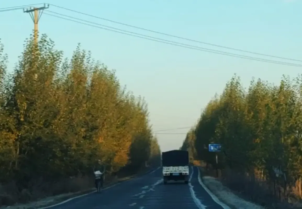 回爱民乡的路上