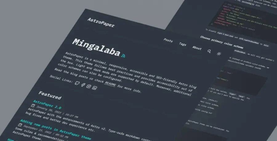 AstroPaper 1 default dark theme