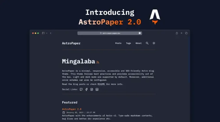 Introducing AstroPaper 2.0