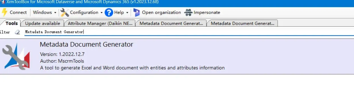 Open Metadata Document Generator
