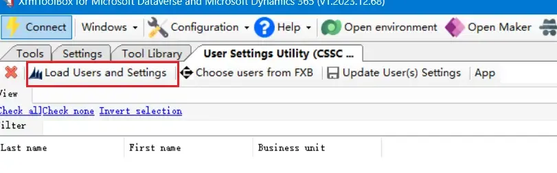 Load User Information